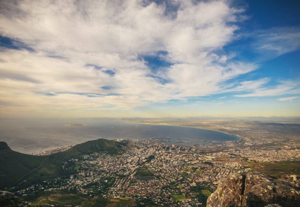 Südafrika Stadt von oben Luftaufnahme Eine kulturelle Reise nach Südafrika